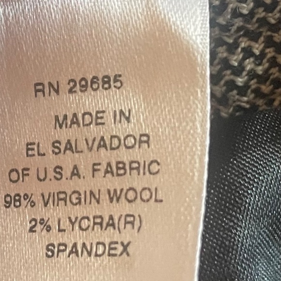 Pendleton Savvy Stretch‎ Wool Blend Black Micro Tweed Dress Pants Trouser Sz 8 - Picture 7 of 7